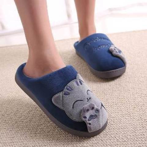 Indoor Warm Cotton Comfortable Non Slip House Slip-On Shoes