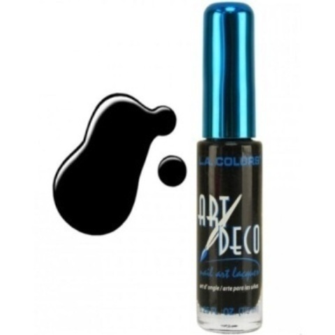 La Colors Art Deco-Nail Art Polish Black CNA902