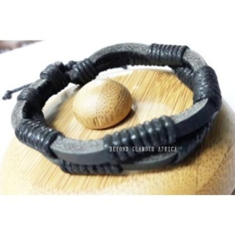 Black Braided leather bracelet