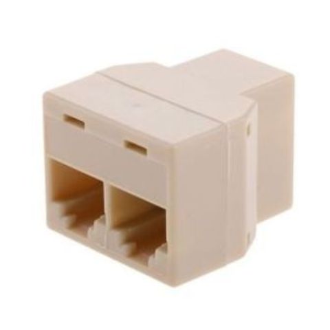 RJ45 1 to 2 Female Lan Coupler Ethernet Network Cable Extension Adapter