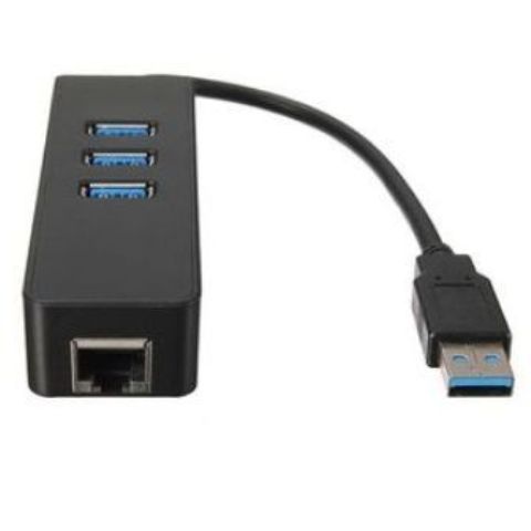 3-Ports USB 3.0 Gigabit Ethernet Port RJ45 Adapter 1000Mbps