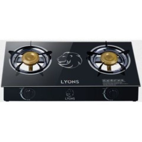 Lyons GS014-2 Two Burner - Glass Top - Black