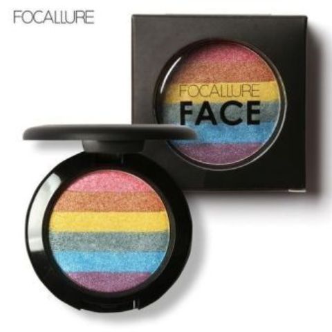 New Rainbow Highlighter Makeup Palette Cosmetic Blusher Shimmer Powder Contour Eyeshadow Face Changing Highlight