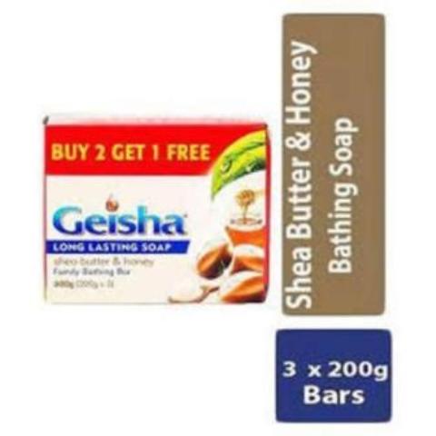 Geisha Shea Butter and Honey Family Soap - 3X 200G