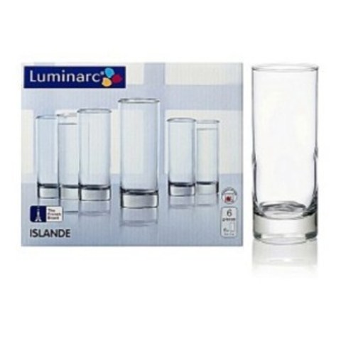 Luminarc Islande Hiball Tumbler Set 290 ml Drinking Glass – Set of 6