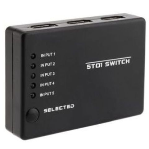 5 Port 1080P Video HDMI Switch Switcher Splitter+ IR Remote