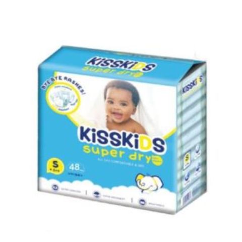 Kisskids Super Dry Baby Diapers Size 2(3-6Kg,48 Pcs)S