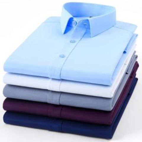 Fashion 5Pcs Official Shirt Long Sleeve Cotton Slim Fit
