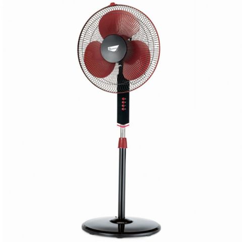 Ramtons Black And Maroon, Stand Fan, 3 Speed- Rm/272
