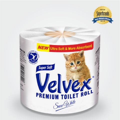 Velvex 2 Ply Premium Toilet Tissue Wrapped 1 Roll