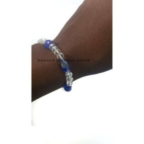 Ladies Blue white Crystal Bracelet
