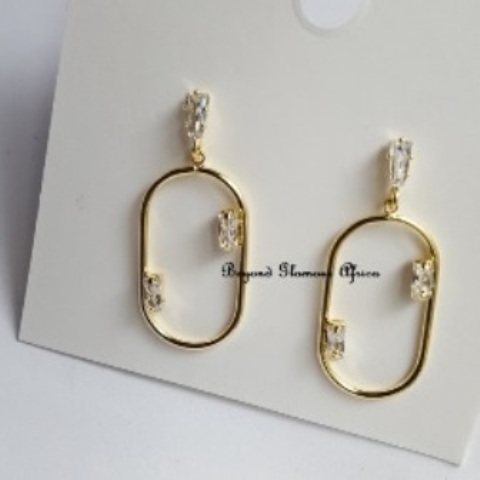 Ladies Gold plated loop earrings