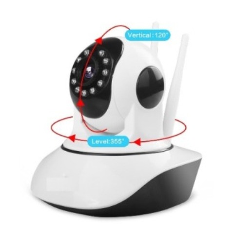 Table Top Rotatable WiFi CCTV Nanny Camera with Antenna