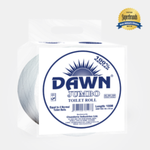 Dawn Jumbo White Toilet Tissue -Single Roll (100M)