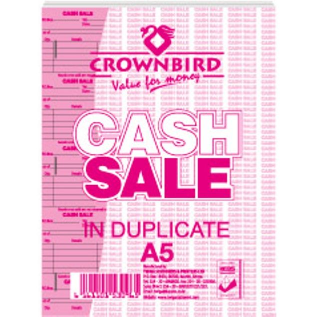 Crownbird Cash Sale Books A5