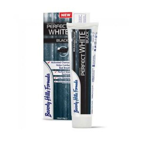 Beverly Hills Perfect White BLACK Charcoal Toothpaste Stains -100ml/130g