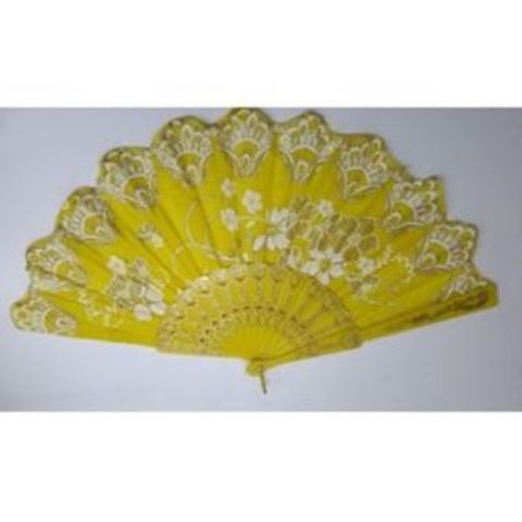 Yellow-Daffodil Silk Wedding Lace Style Flower Folding