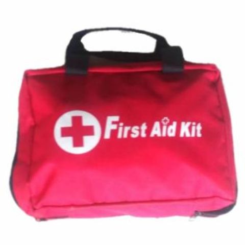 Small Red Canvas First Aid Kit