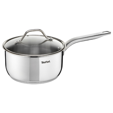 Tefal Intuition Stainless Steel Sauce Pan + Glass Lid