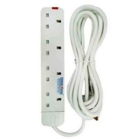 Power King 4 Way Extension Cable - White