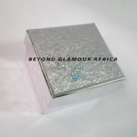 Silver Colored Cardboard gift box