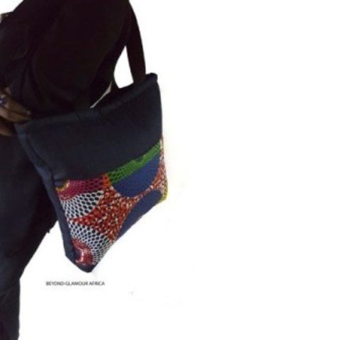 Ladies Multicolored Ankara Denim Bag