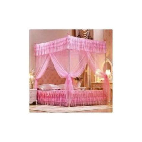 Fashion Mosquito Net With Metallic Stand- Pink