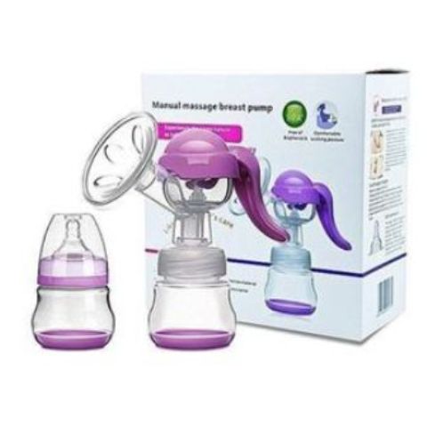 Manual Massage Breast Pump - Purple