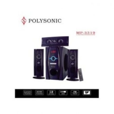 Polysonic Speaker System,Multimedia 3.1CH – Black-8000watts