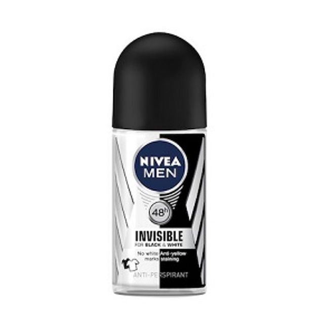 Nivea Anti-Perspirant Deodorant Roll On Men Invisible Black & White 50 ml