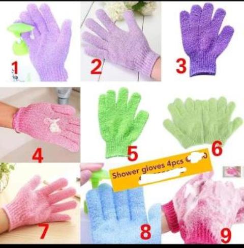 Exfoliating showering gloves perfect for salons and home use 3pairs