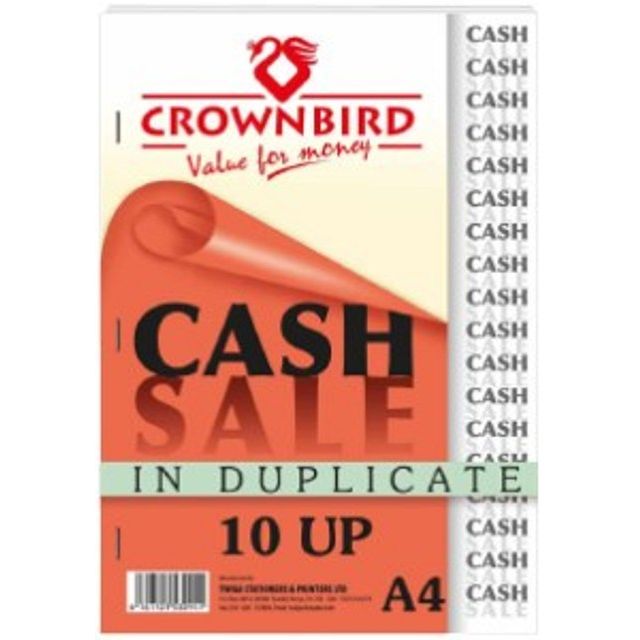Crownbird Cash Sale Books A4 10UP