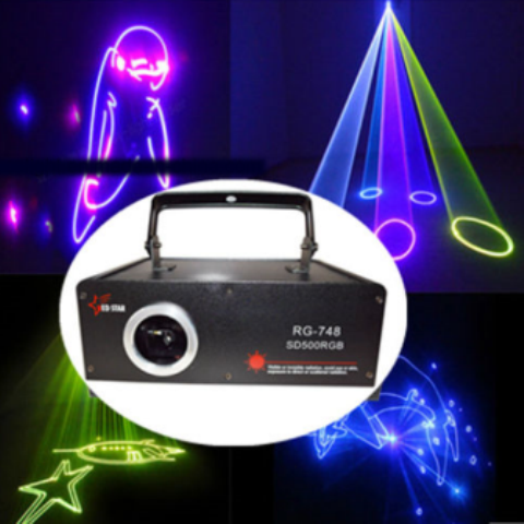Outdoor DJ Lighting 500MW RGB Full Color Animation Laser DMX Light