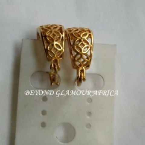 Womens Gold plated  Mesh Stud Earrings