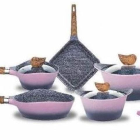 12 pieces granite coated nonstick cookware set