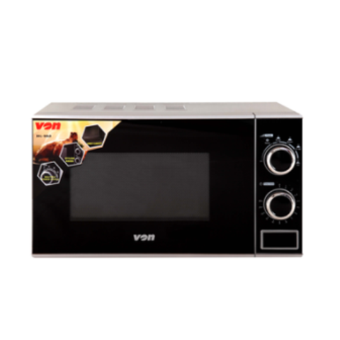 VON VAMS-20MGS Microwave Oven, Solo, 20L Mechanical - Silver