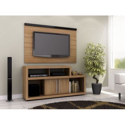 Fashion TV Rack , TV Stand - TV Space Up To 42 ” - Almond