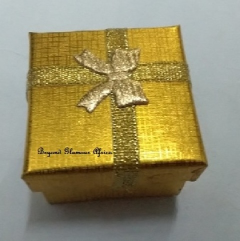 Yellow Cardboard Ring Box