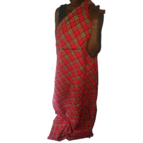 Maasai Shuka Yellow/red Genuine shuka
