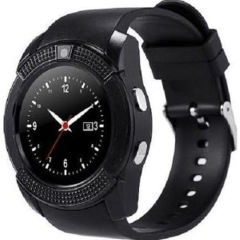 V8 Smart Wrist Watch Bluetooth Calling Sleep Monitor Anti-Lost For IOS Android-Black