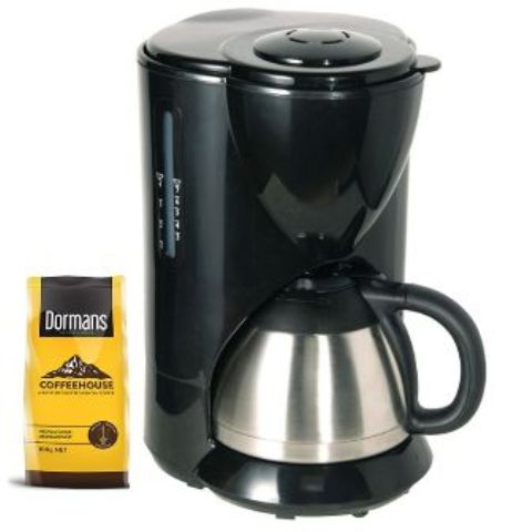 Ramtons Coffee Maker Black+Free Dormans Coffee 100g- Rm/376