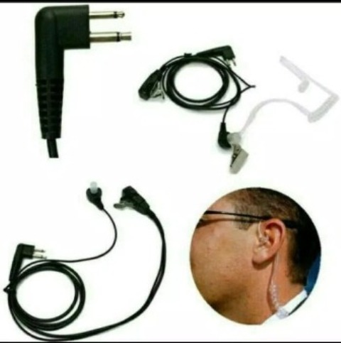 1* Walkie FBI double pin. Style Protection Single Stereo 3.5mm Mobile Phone Security Air Tube Secret Service Spring Headset