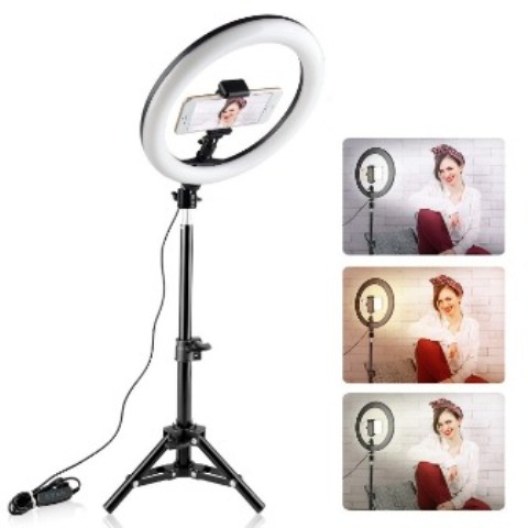 Selfie Ring Light with Tripod Stand & Cell Phone Holde