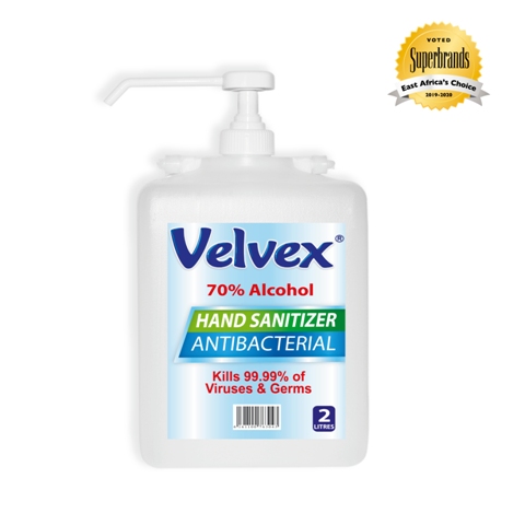 Velvex hand sanitizing Gel 2 Litres with Pump