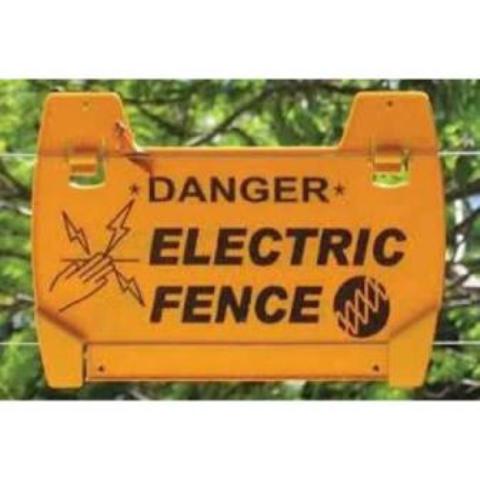 Electric Fence Danger Warning Sign