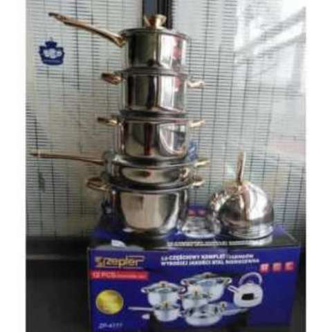 12 pcs zepter stainless steel heavy duty cookware set