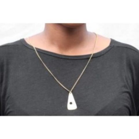 Triangular necklace with loop