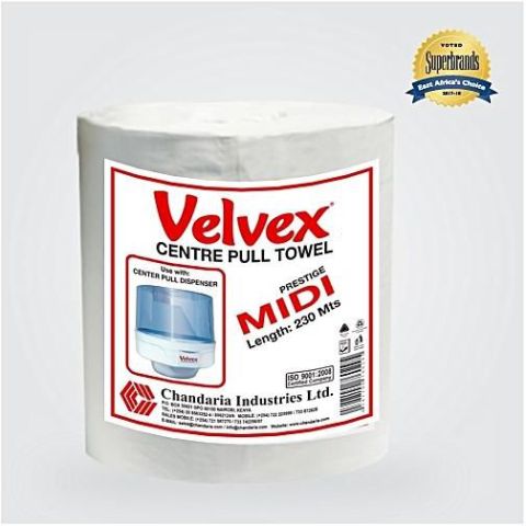 Velvex Barrel Centre Pull Hand Paper Towels- Midi 230 metres (6 rolls)