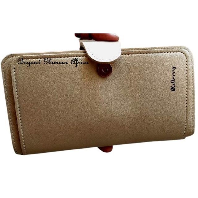 Ladies Golden large leather wallet
