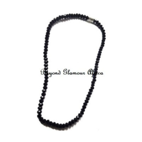Ladies Black Crystal Necklace